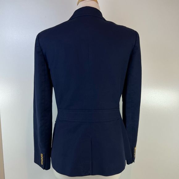 Ralph Lauren Jacket Womens 6 Navy Three Gold Buttons Preppy Blazer - Picture 4 of 14